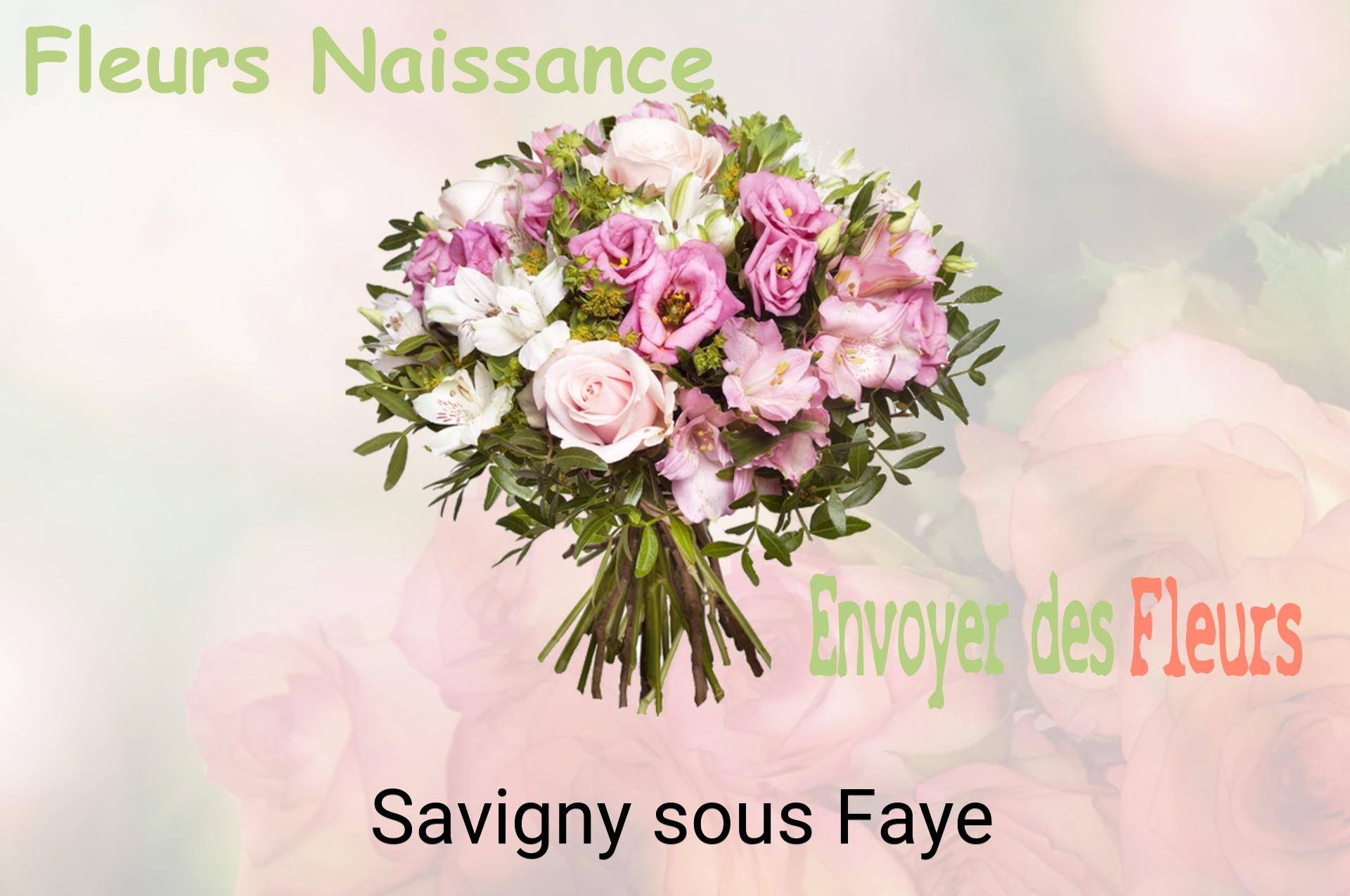 Bouquet de fleurs de naissance livré à Savigny-sous-Faye