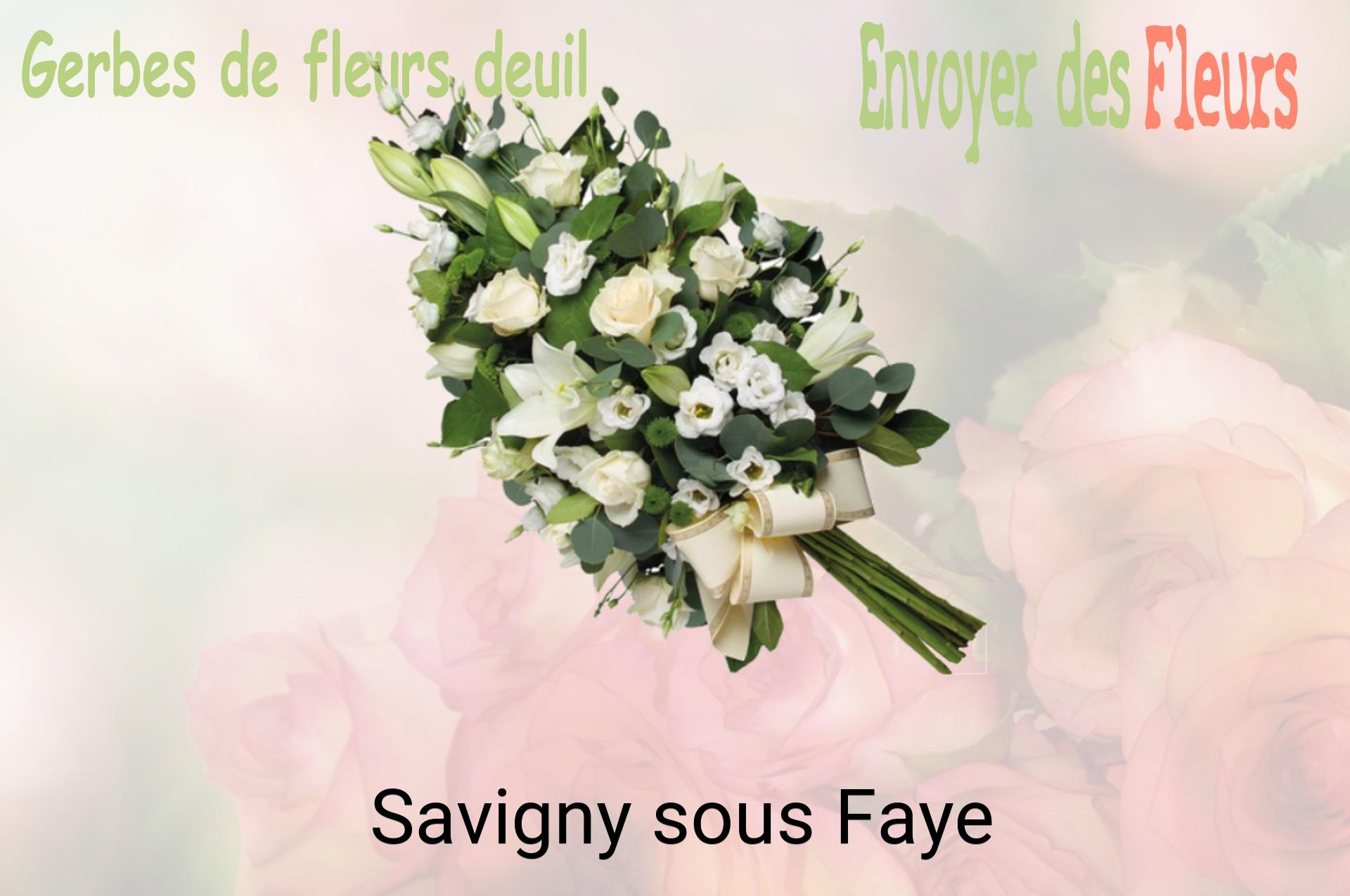 Gerbe de fleurs de deuil livrée à Savigny-sous-Faye